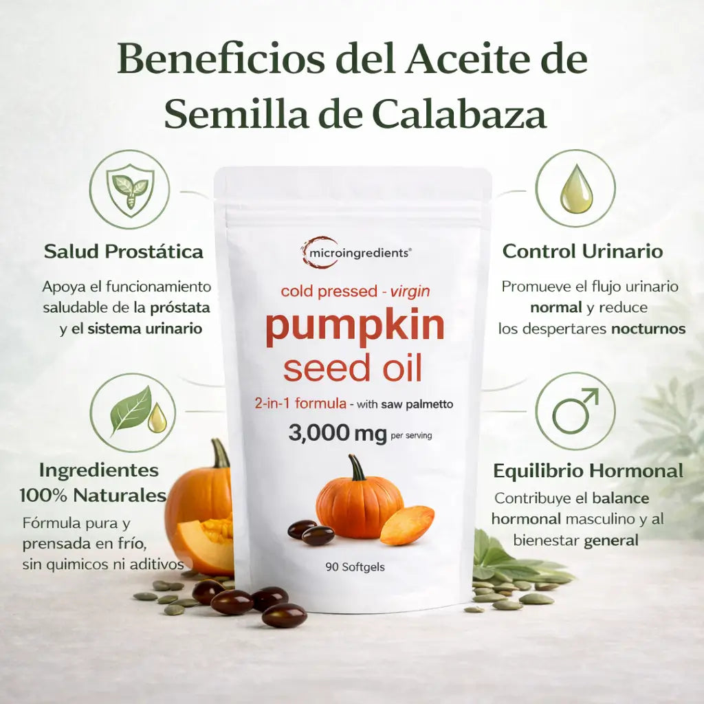 Semilla de calabaza + Saw palmetto: Bienestar Urinario