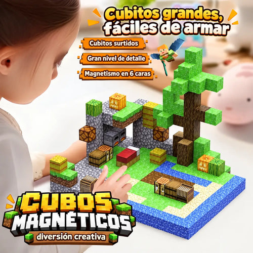 Cubos Magnéticos 312 Piezas · Mundo Pixelado
