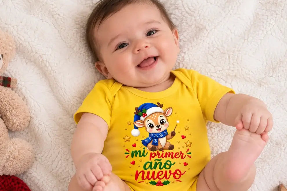 Body Navideño para Bebé · 100% Algodón